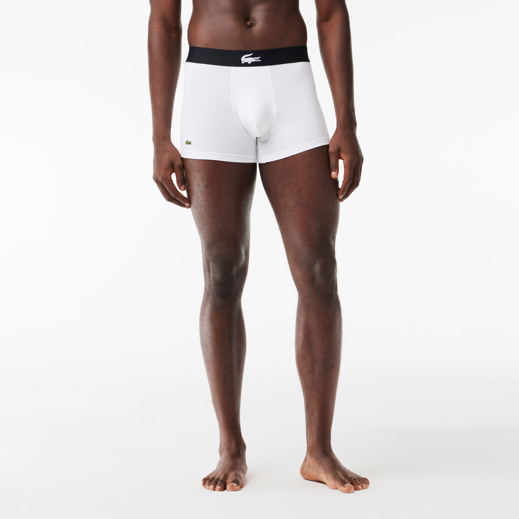 طقم بوكسر قطن مطاطي مزين بشعار الماركة، 3 قطع