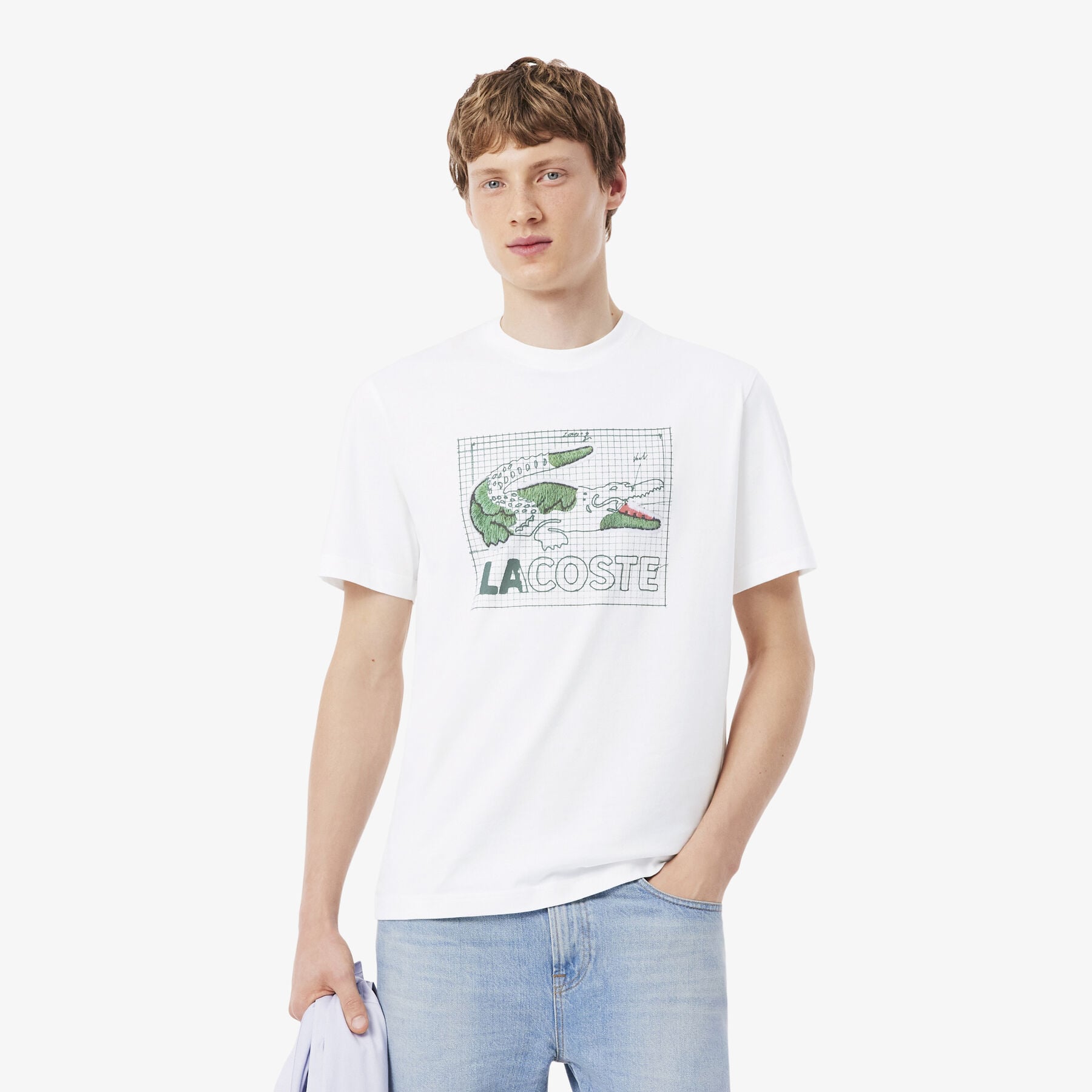 Printed Cotton T-shirt lacoste printed cotton t shirt