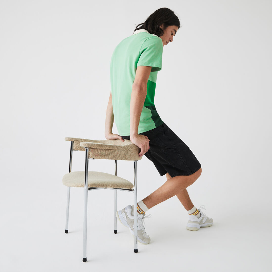 قميص بولو من بيكيه القطن الجديد للرجال قصة عادية وكتل لونية قميص بولو من بيكيه القطن الجديد للرجال قصة عادية وكتل لونية