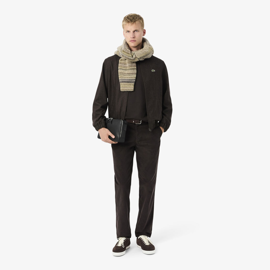 Unisex Chantaco Matte Stitched Leather Zippered Crossbody Bag Unisex Chantaco Matte Stitched Leather Zippered Crossbody Bag