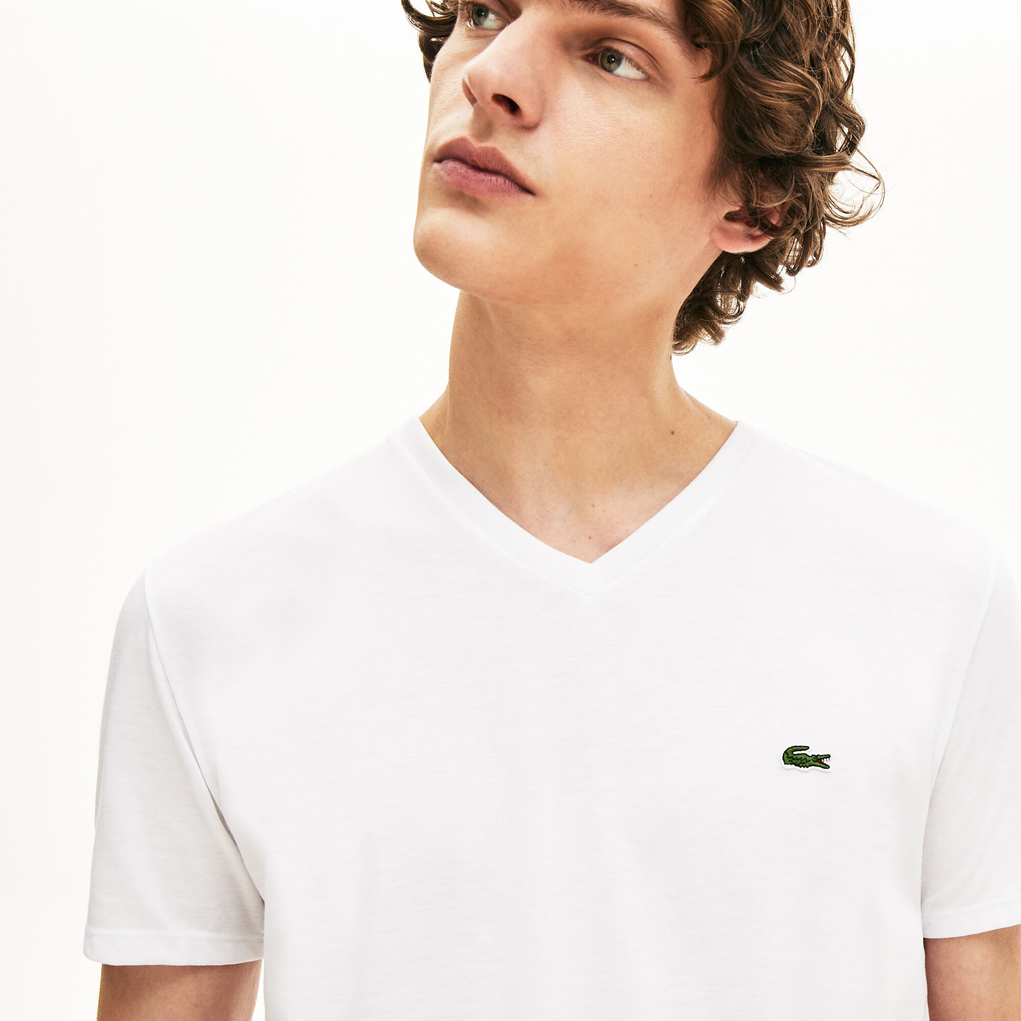 Men's V-neck Pima Cotton Jersey T-shirt Men's V-neck Pima Cotton Jersey T-shirt