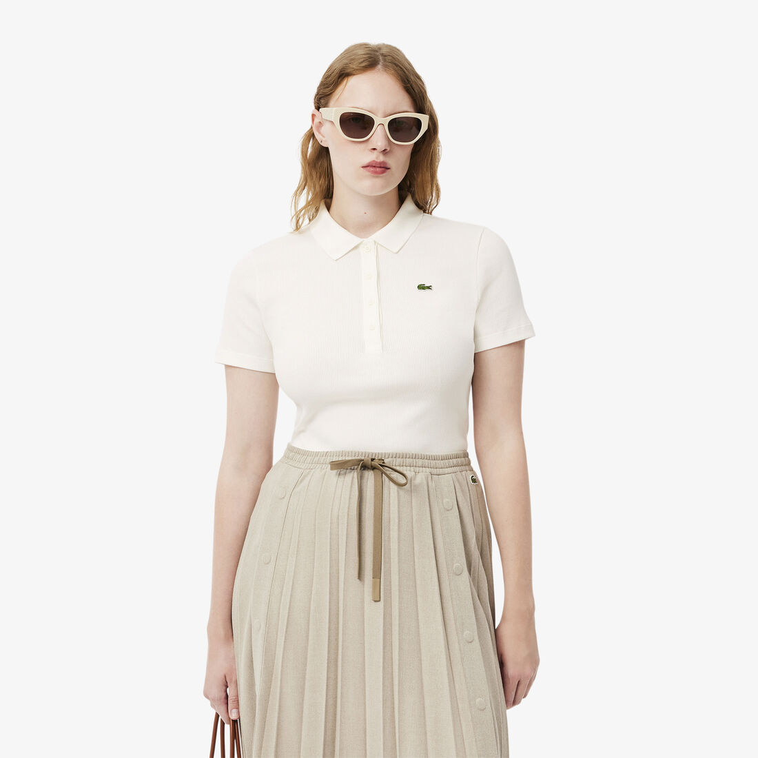 Slim Fit L.12.D Ribbed Cotton Polo Shirt Slim Fit L.12.D Ribbed Cotton Polo Shirt