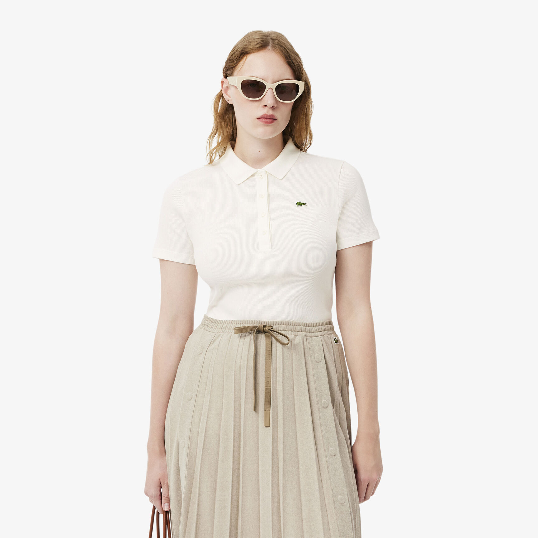 Slim Fit L.12.D Ribbed Cotton Polo Shirt Slim Fit L.12.D Ribbed Cotton Polo Shirt