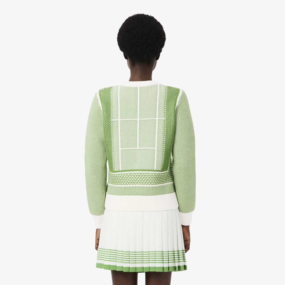 Tennis Court Graphic Jacquard Sweater Tennis Court Graphic Jacquard Sweater