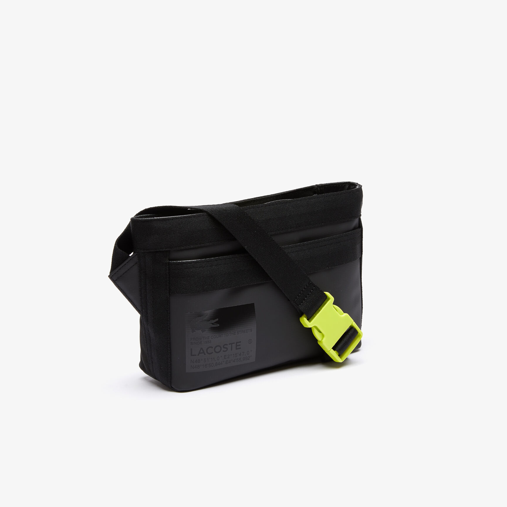 Men's Lacoste Signature Print Water-Repellent Reporter Bag Men's Lacoste Signature Print Water-Repellent Reporter Bag