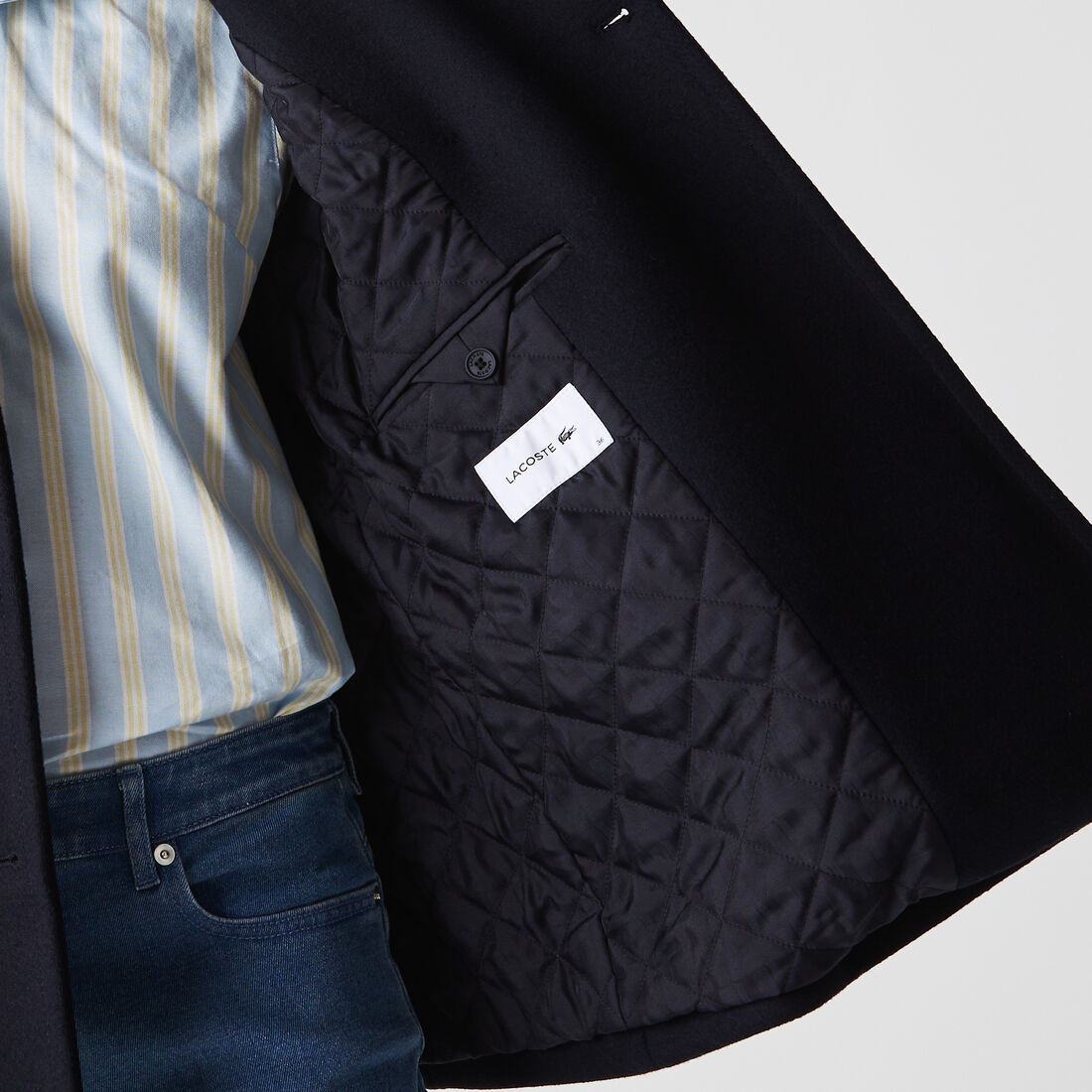 معطف من مزيج الصوف مزدوج الصدر للنساء معطف من مزيج الصوف مزدوج الصدر للنساء