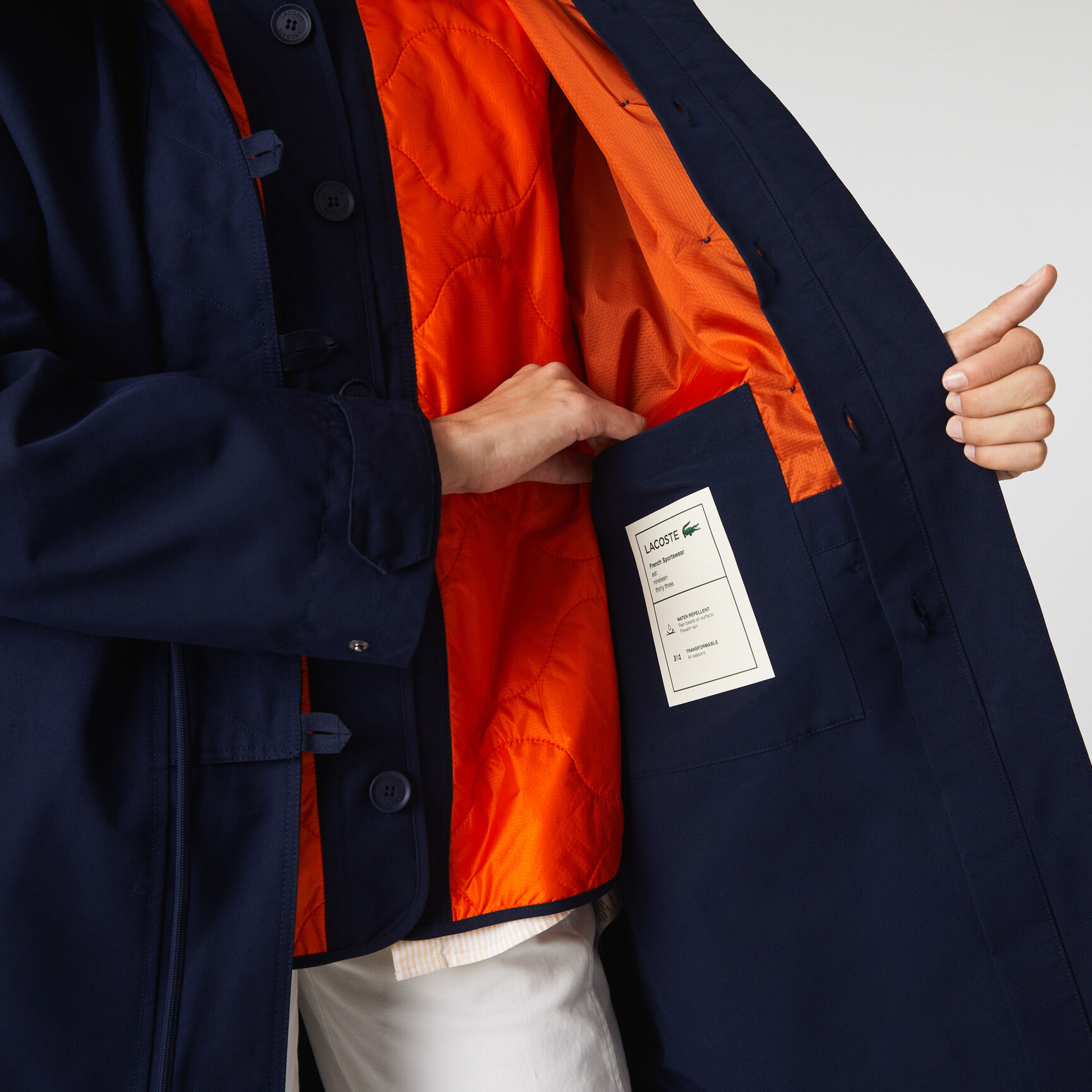 Women's Lacoste Padded Jacket Water-Repellent 3-In-1 Parka