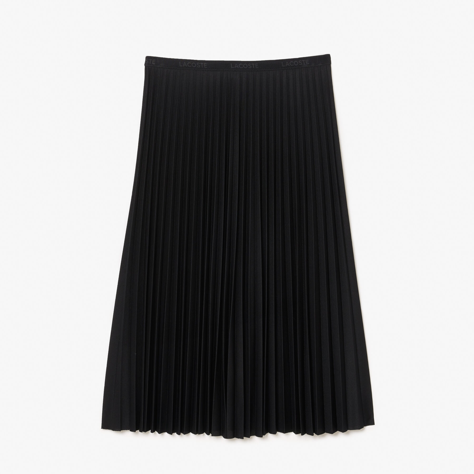 Elastic Waist Fluid Pleated Skirt lacoste elastic waist fluid pleated skirt