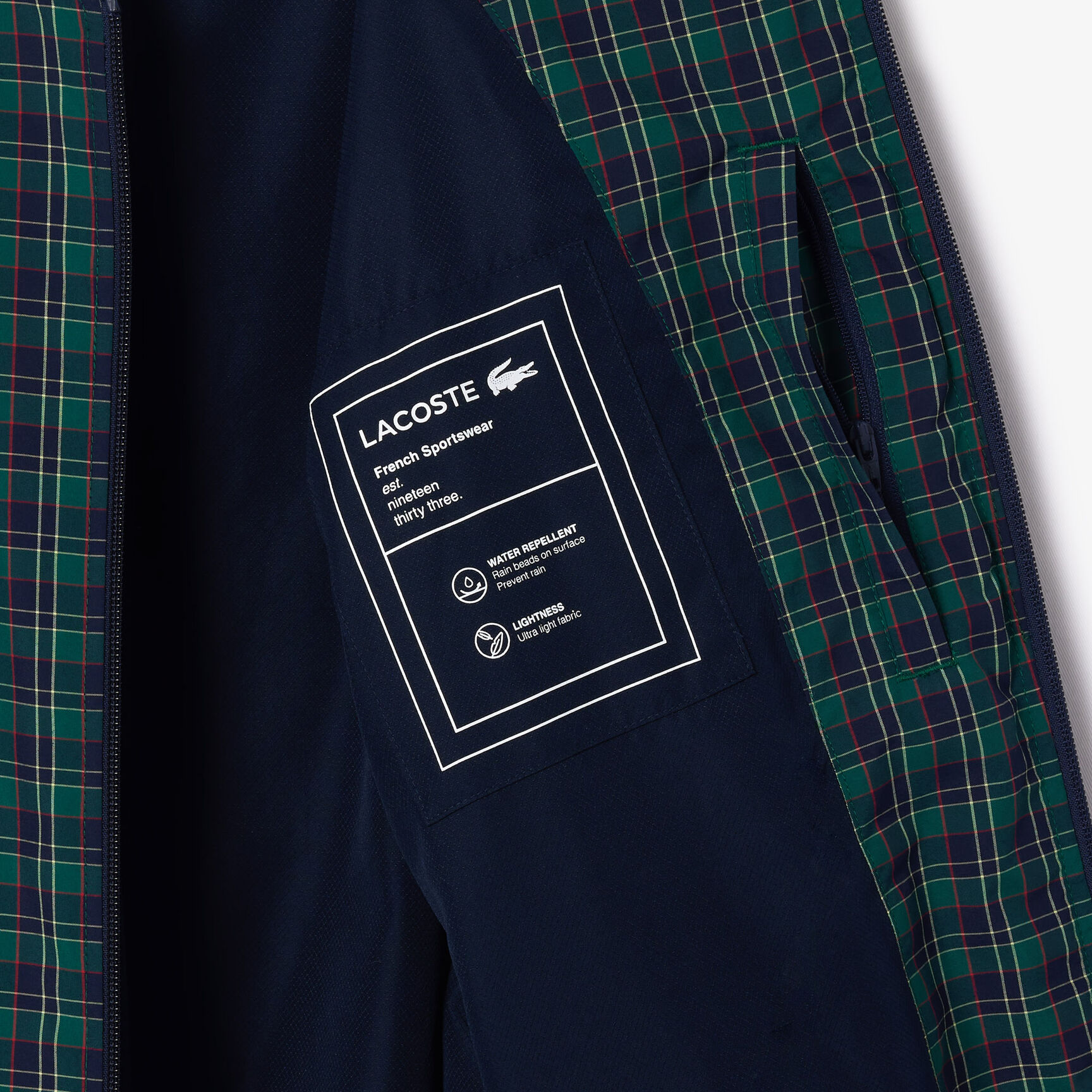 Checked Showerproof Harrington Jacket