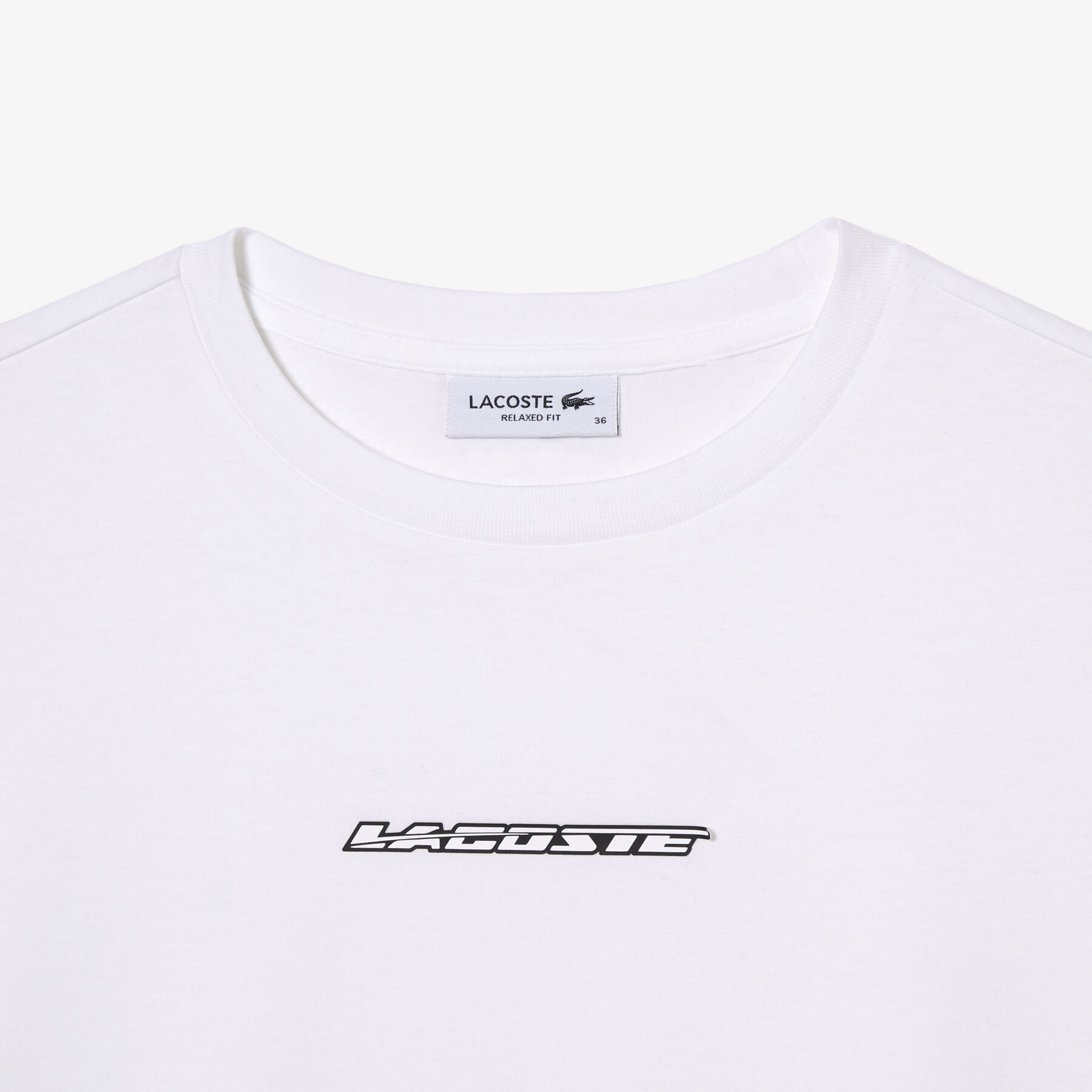Women's Lacoste Jersey Contrast Print T-shirt women s lacoste jersey contrast print t shirt