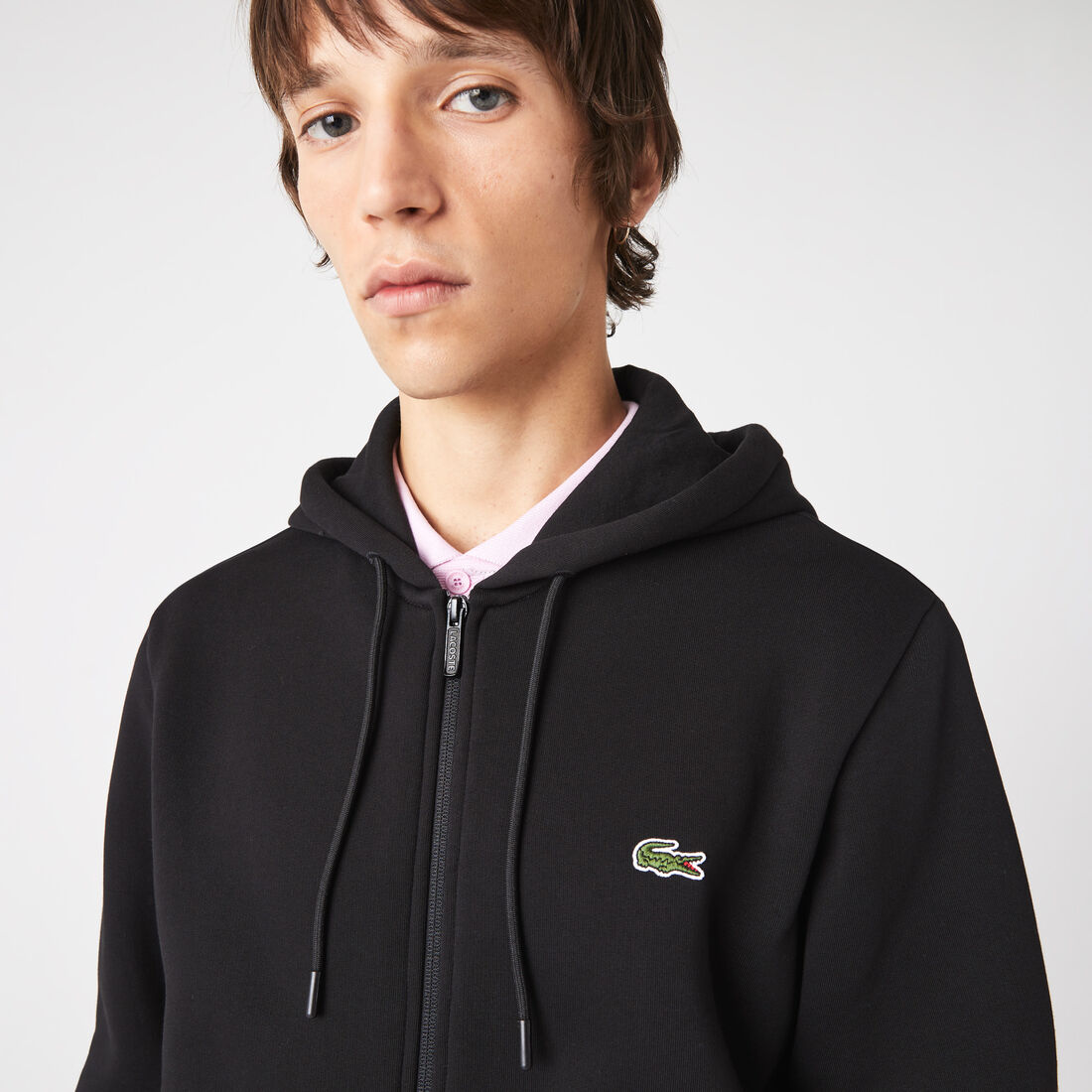 Men's Lacoste Printed Bands Hooded Zip Sweatshirt Men's Lacoste Printed Bands Hooded Zip Sweatshirt