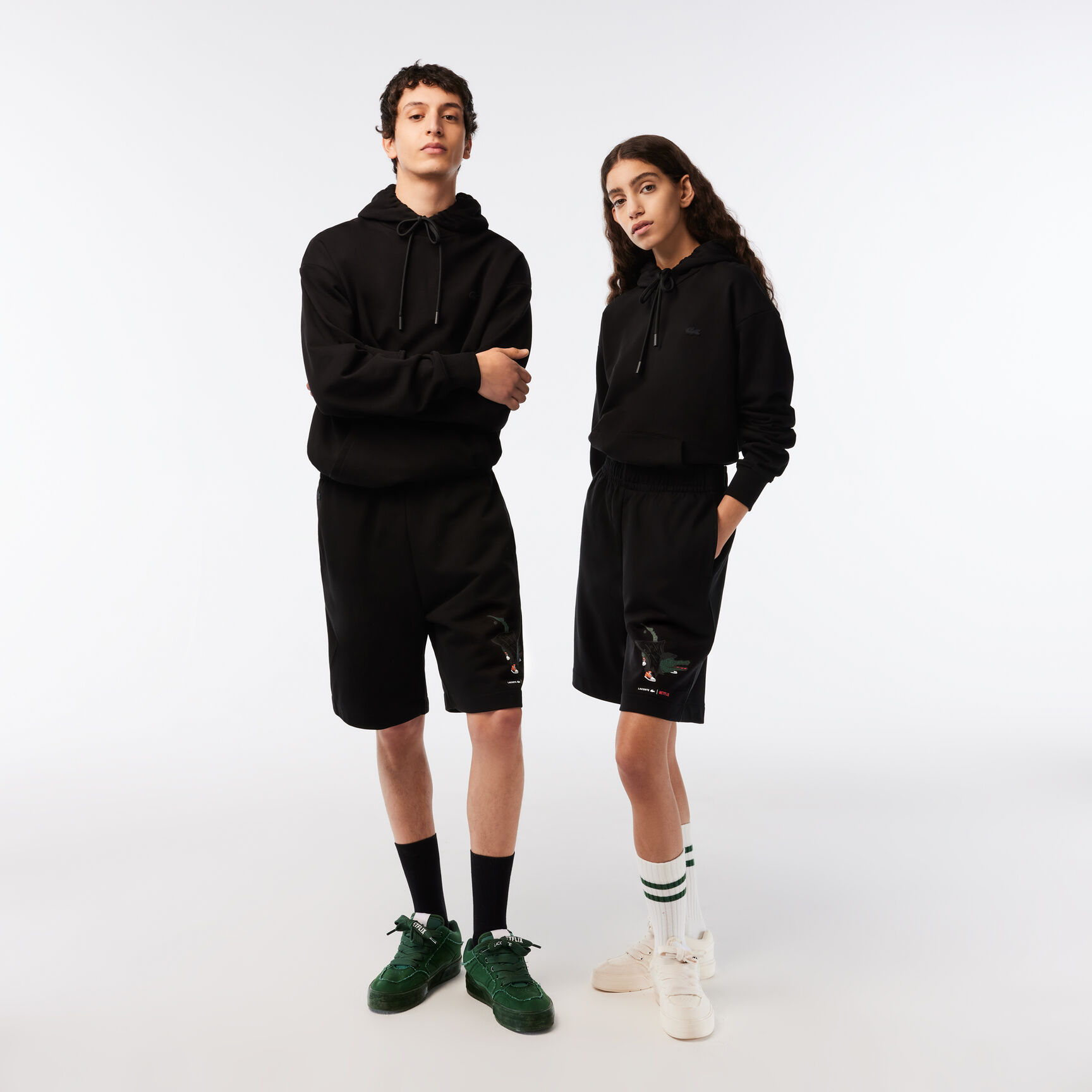 Unisex Lacoste x Netflix Organic Cotton Fleece Shorts Unisex Lacoste x Netflix Organic Cotton Fleece Shorts