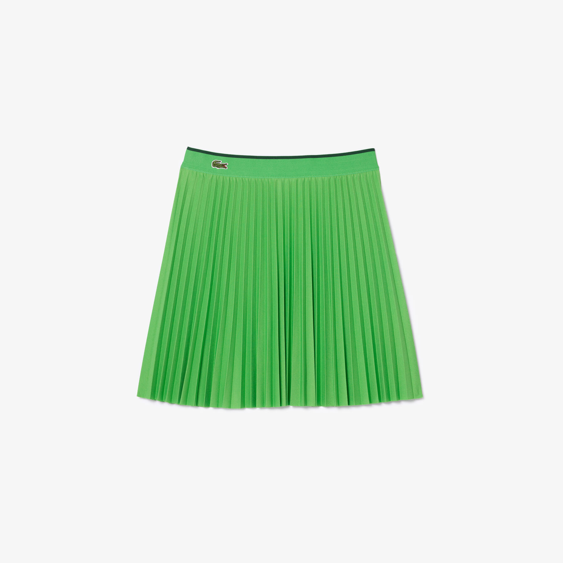 lacoste short pleated elastic waist skirt