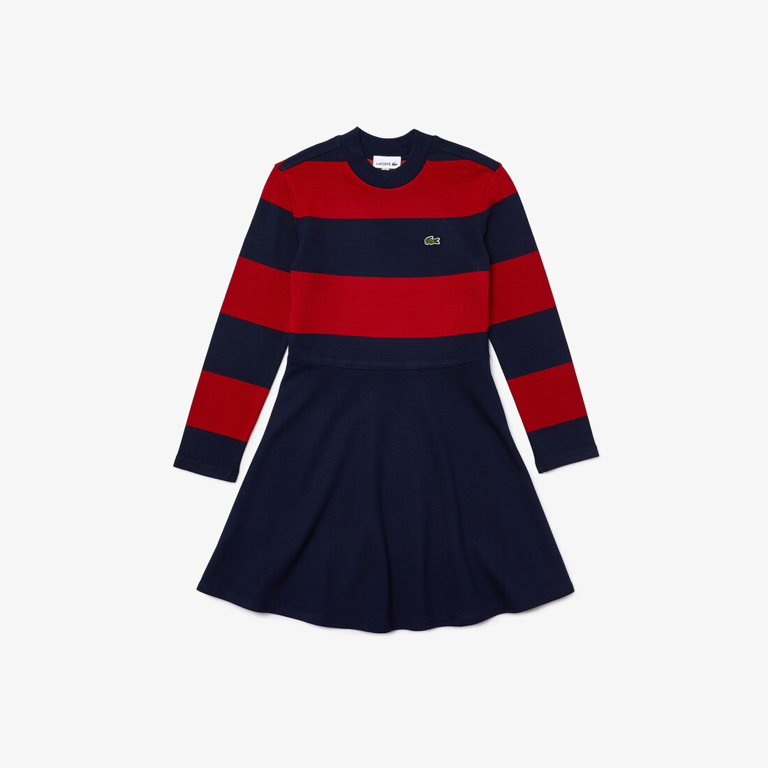 Girls' Striped Knit Turtleneck Sweater