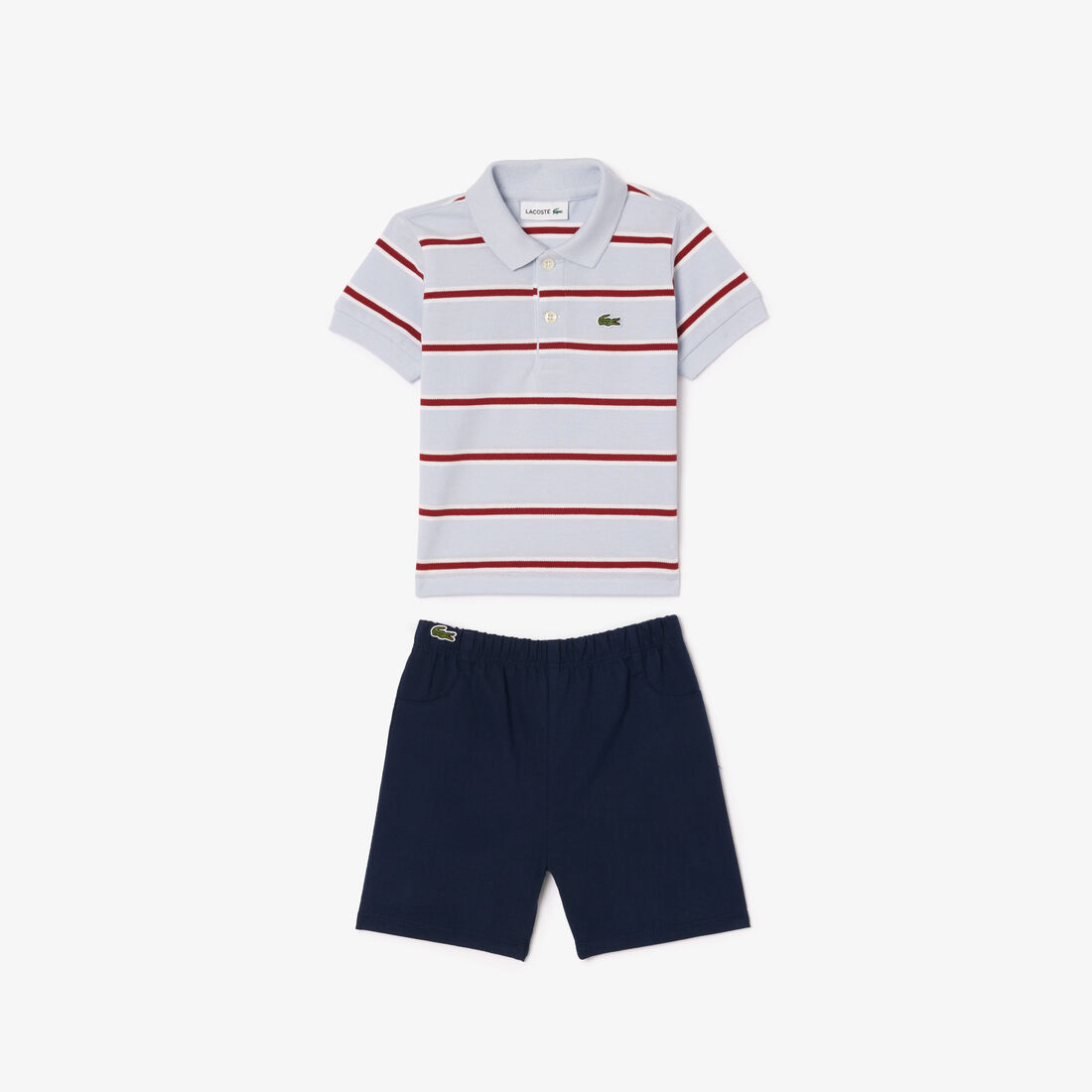 Baby Lacoste Organic Cotton Stripe Set