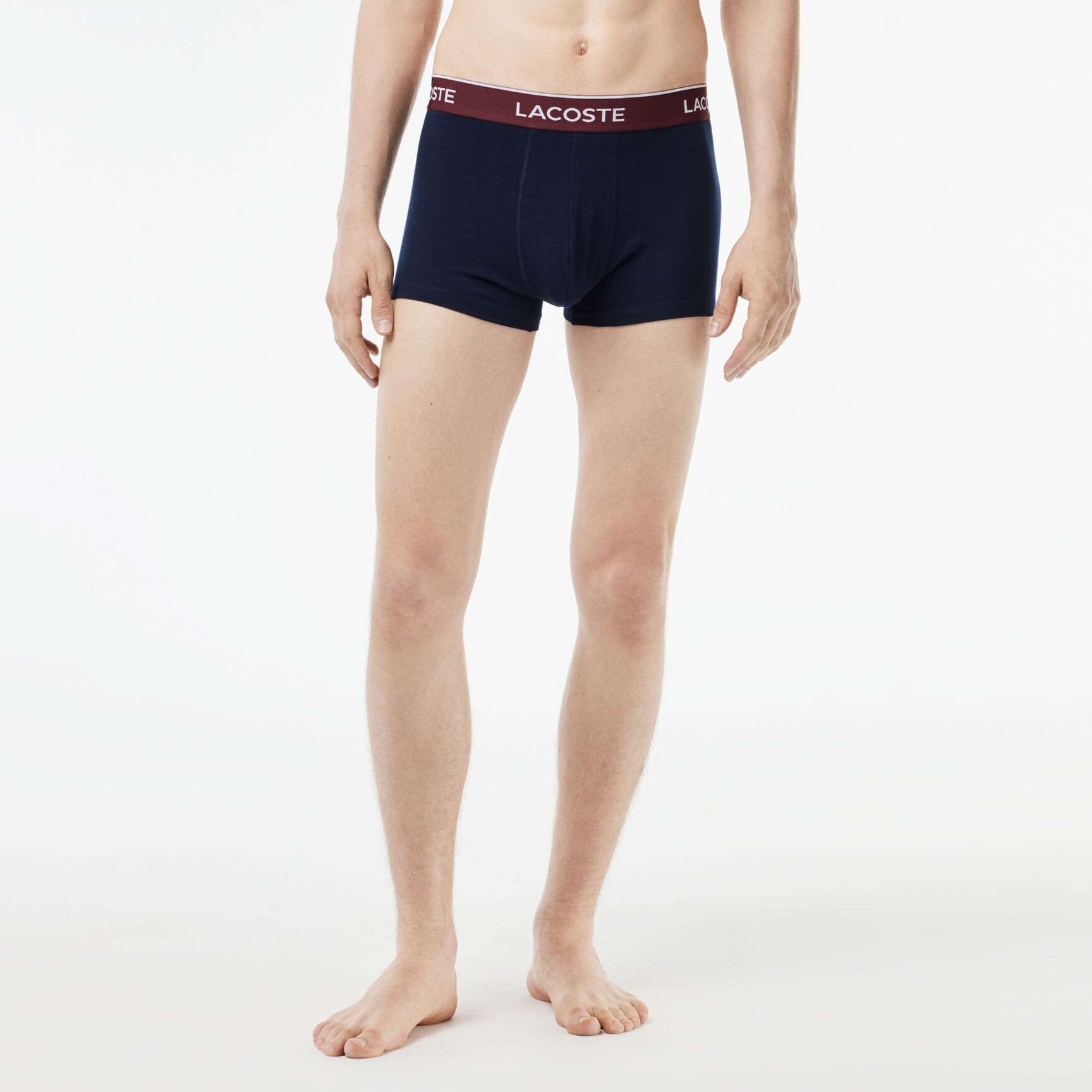 Pack Of 3 Navy Casual Trunks With Contrasting Waistband Pack Of 3 Navy Casual Trunks With Contrasting Waistband