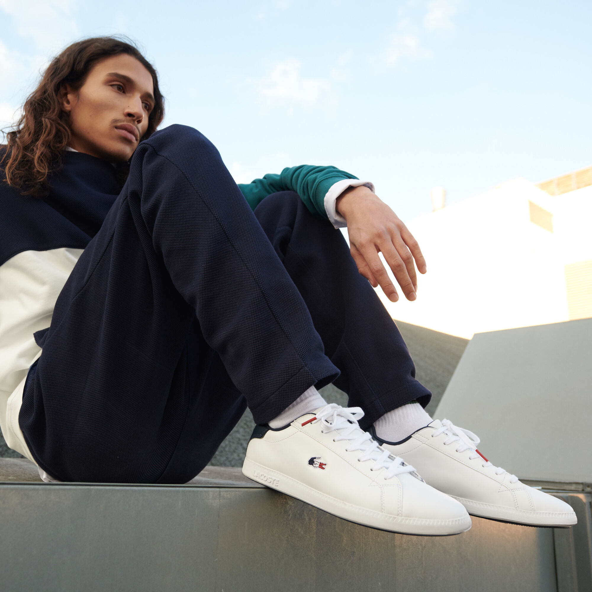 Men's Graduate Tricolore Leather and Synthetic Trainers Men's Graduate Tricolore Leather and Synthetic Trainers