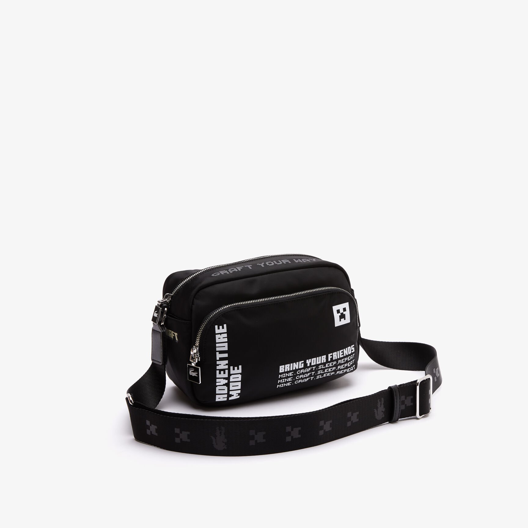 حقيبة كتف نايلون مطبوعة للجنسين مجموعة Lacoste x Minecraft حقيبة كتف نايلون مطبوعة للجنسين مجموعة Lacoste x Minecraft