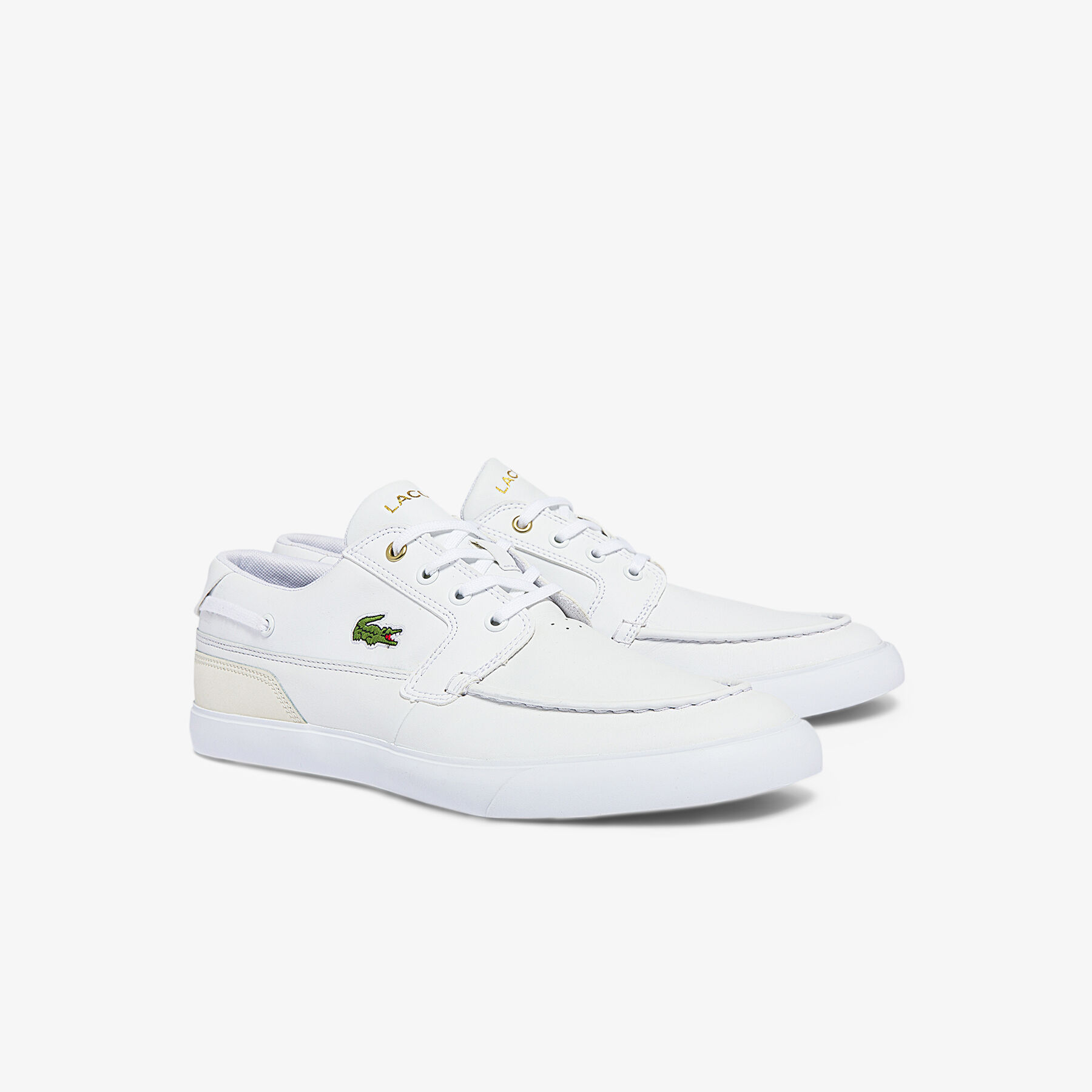 Men's Bayliss Deck Leather and Synthetic Boat Shoes lacoste men s bayliss deck leather and synthetic boat shoes