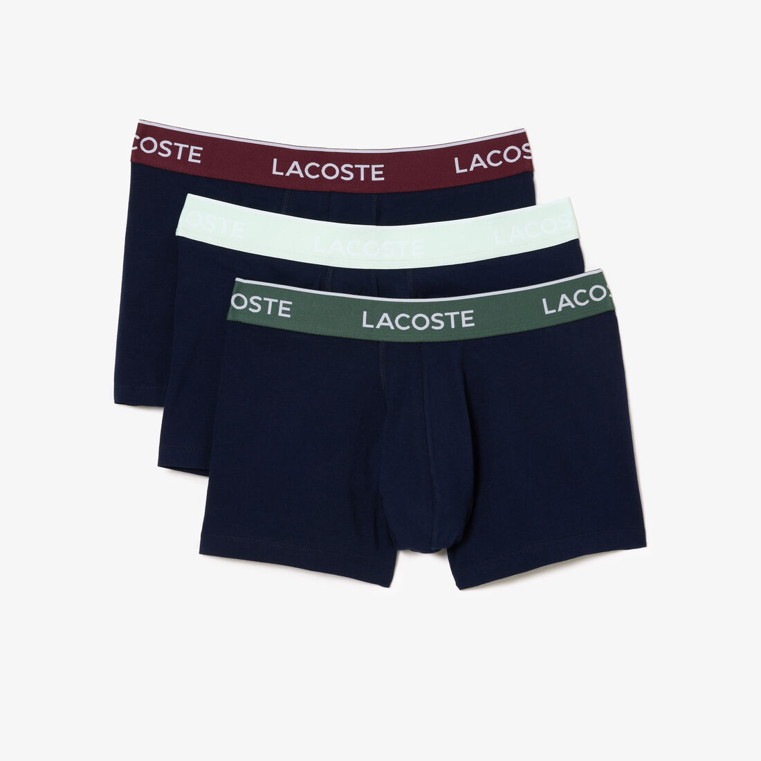 Pack Of 3 Navy Casual Trunks With Contrasting Waistband Pack Of 3 Navy Casual Trunks With Contrasting Waistband