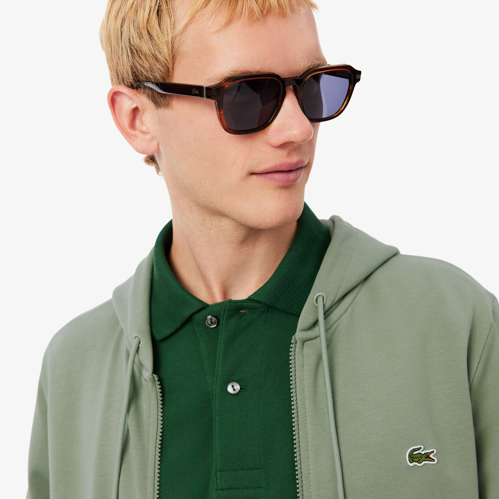 سويت شيرت كلاسيكي من الصوف بسحاب