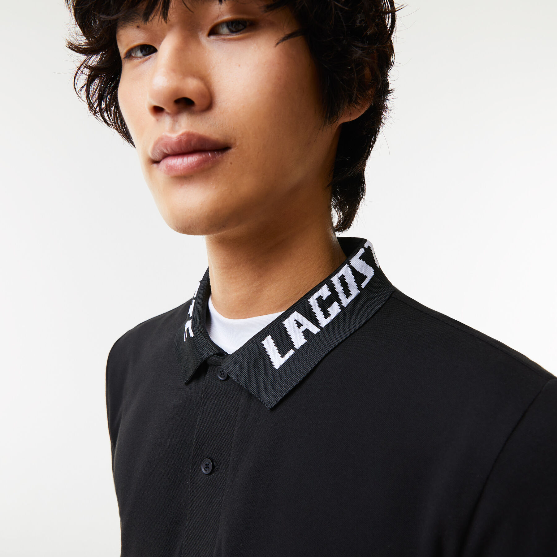 Men's Lacoste Branded Slim Fit Stretch Pique Polo Men's Lacoste Branded Slim Fit Stretch Pique Polo