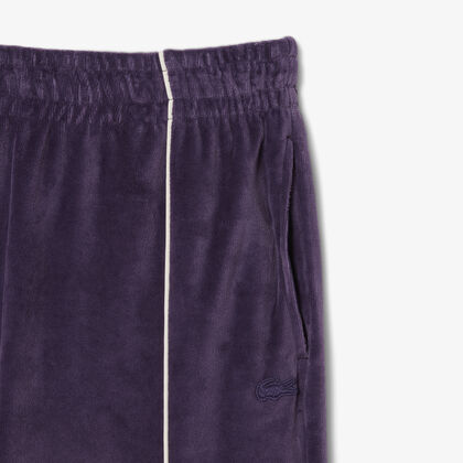 Trim Accent Velour Sweatpants