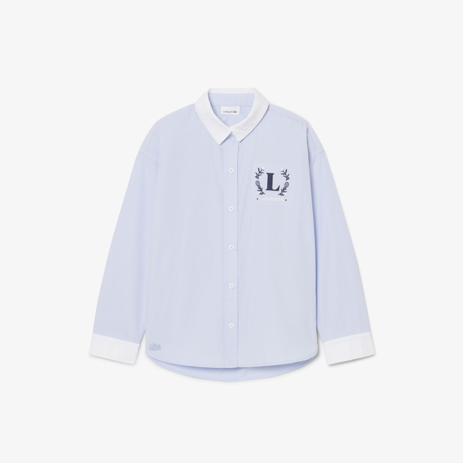 Embroidered Badge Poplin Shirt