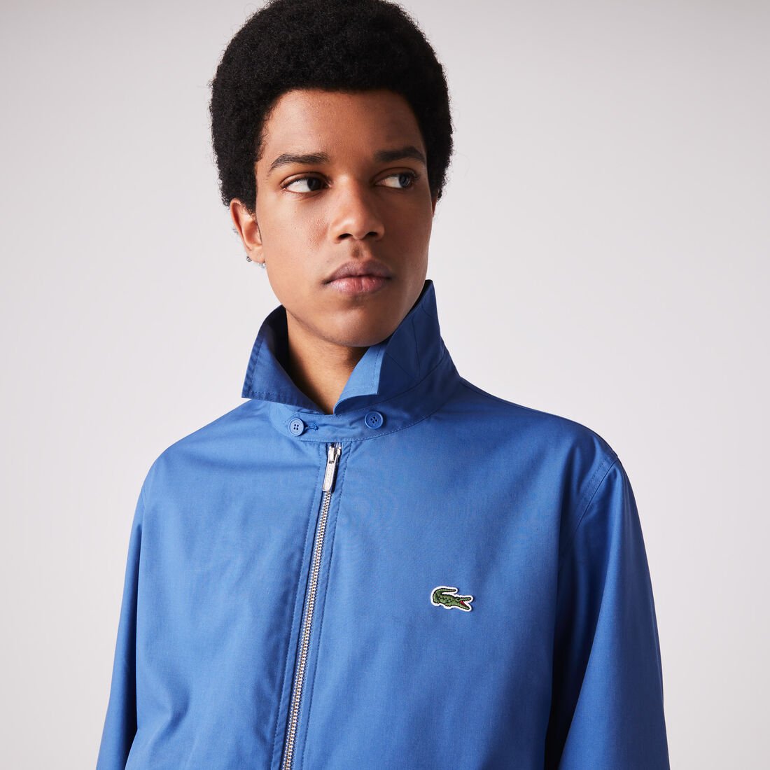 جاكيت قصير غابردين قطن عضوي بسحّاب للرجال جاكيت قصير غابردين قطن عضوي بسحّاب للرجال