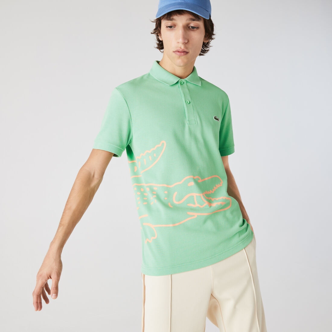 Men’s Lacoste Regular Fit Crocodile Print Cotton Piqué Polo Men’s Lacoste Regular Fit Crocodile Print Cotton Piqué Polo