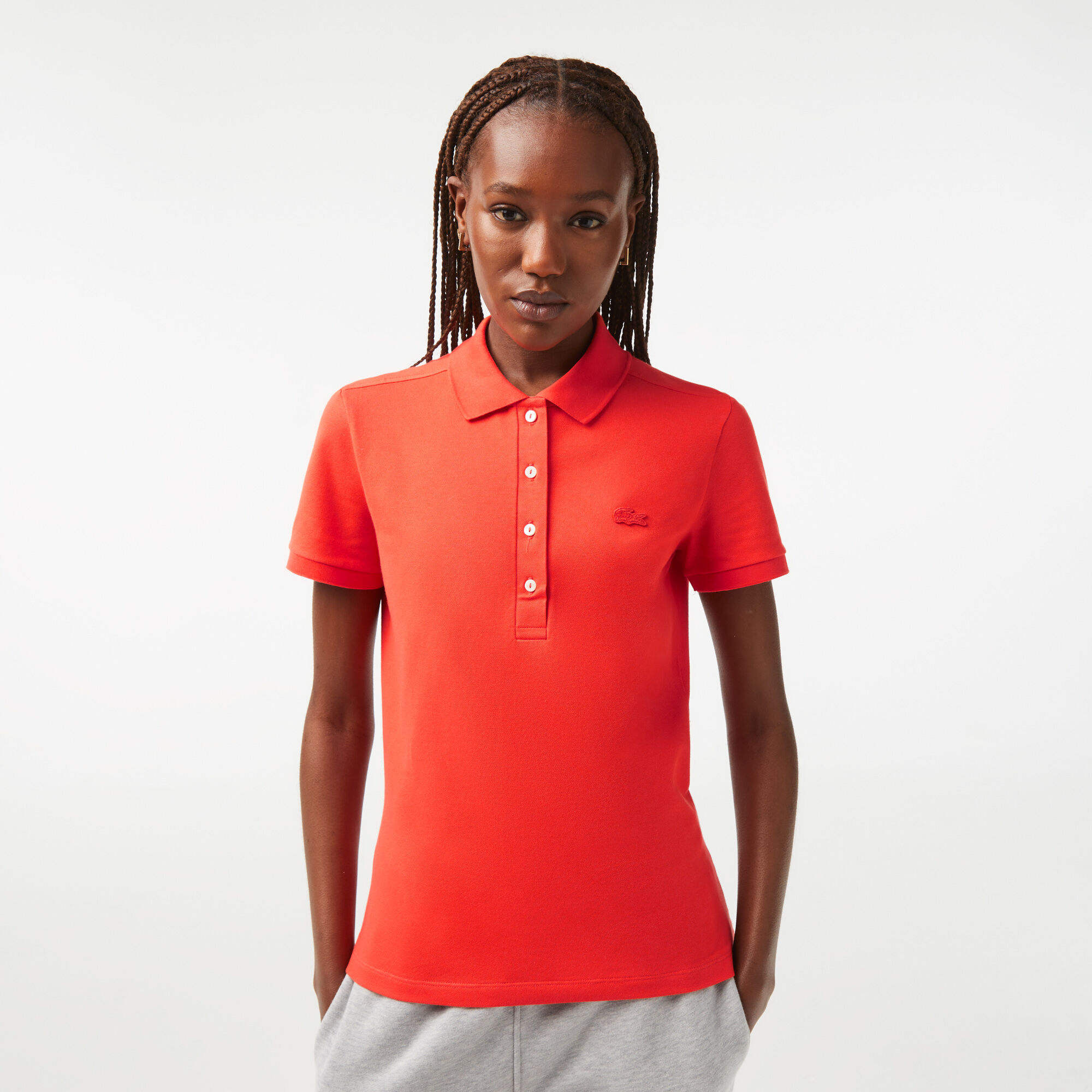 L.12.d Slim Fit Stretch Mini Pique Polo Shirt