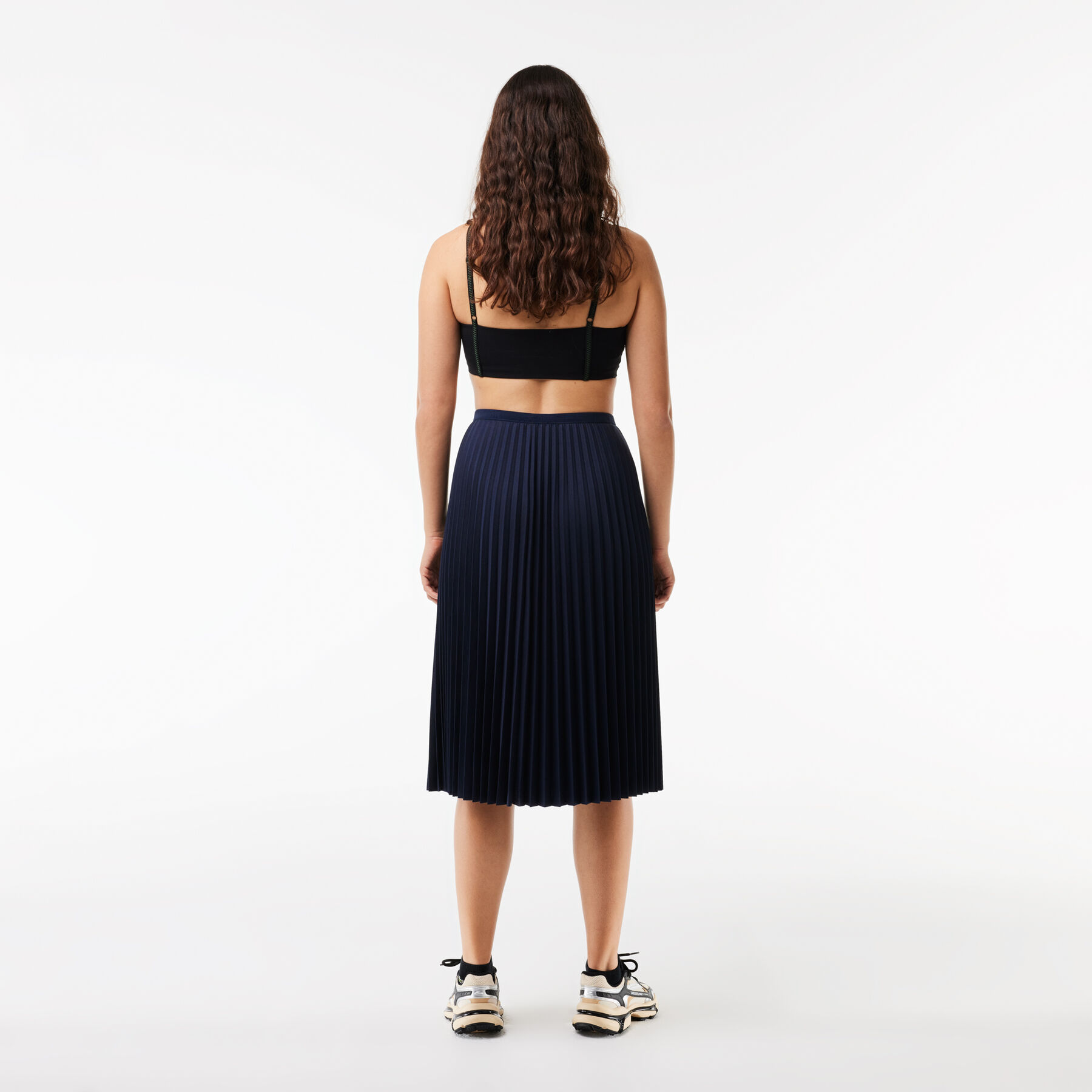 Elastic Waist Fluid Pleated Skirt