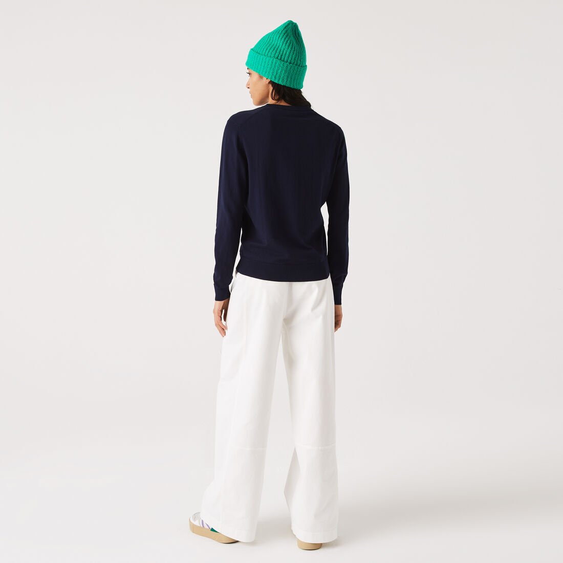 سترة قطن عضوي بفتحة رقبة مستديرة للنساء سترة قطن عضوي بفتحة رقبة مستديرة للنساء