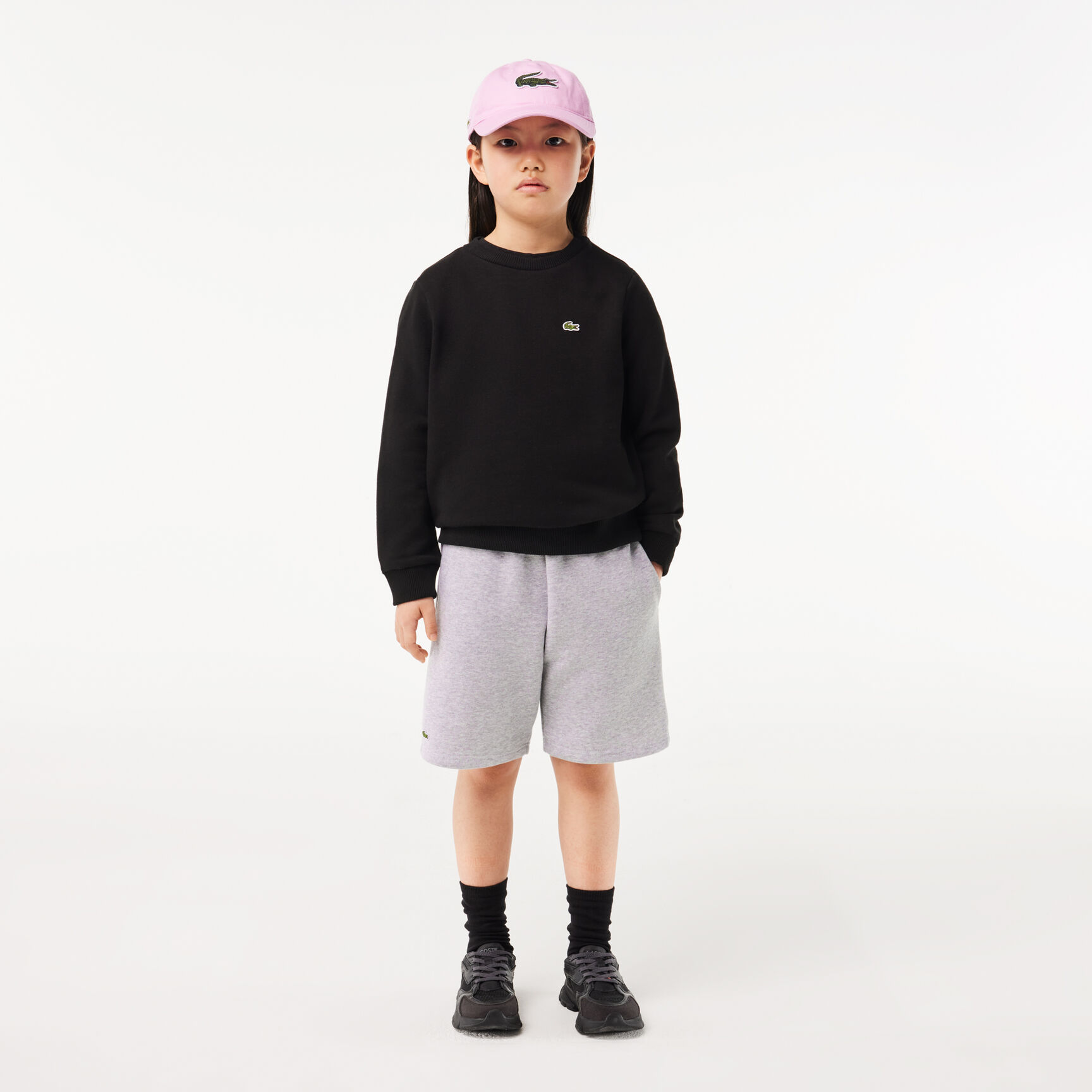 Kids' Lacoste Organic Brushed Cotton Fleece Shorts