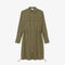Oversized Cotton Zip Front Shirt Dress