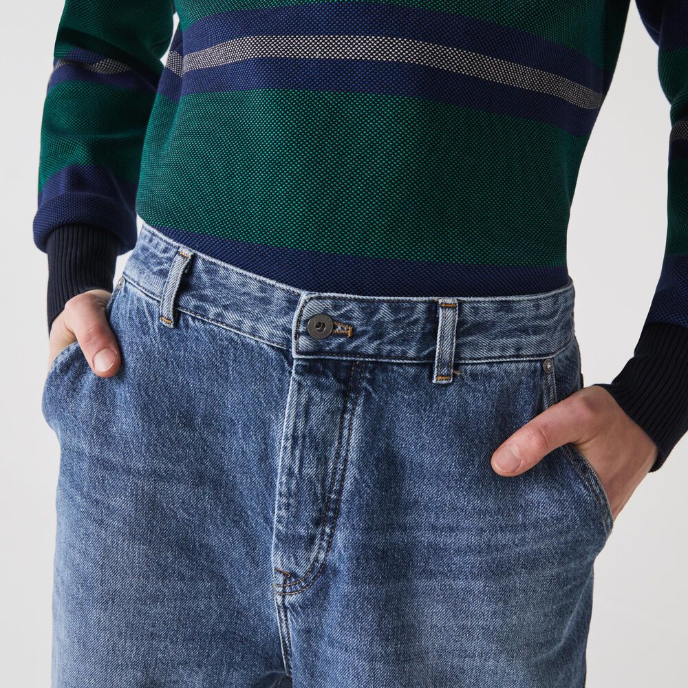 Men’s Loose Cut Five-Pocket Cotton Denim Jeans