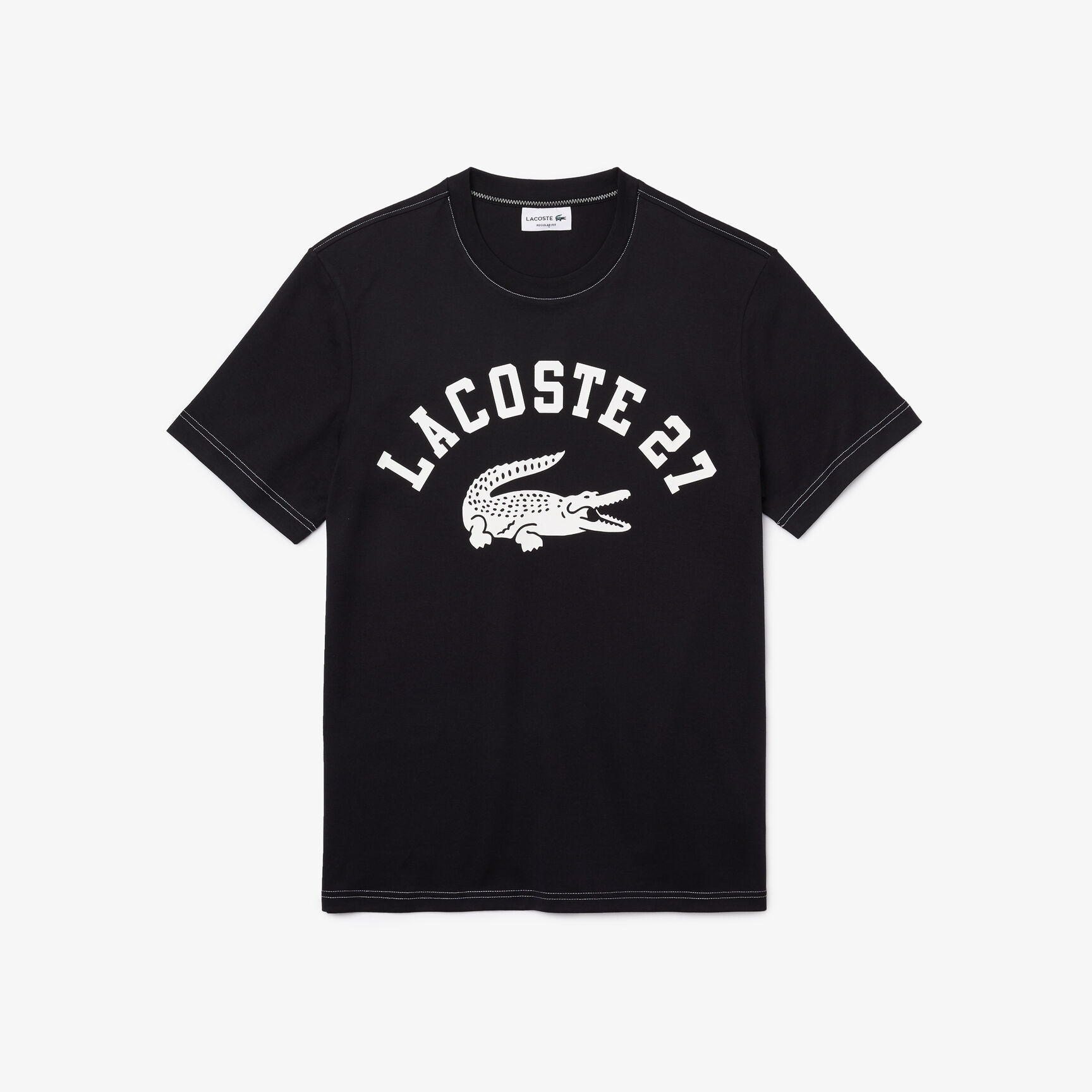 Men&rsquo;s Crew Neck Lacoste 27 Print Cotton T-shirt