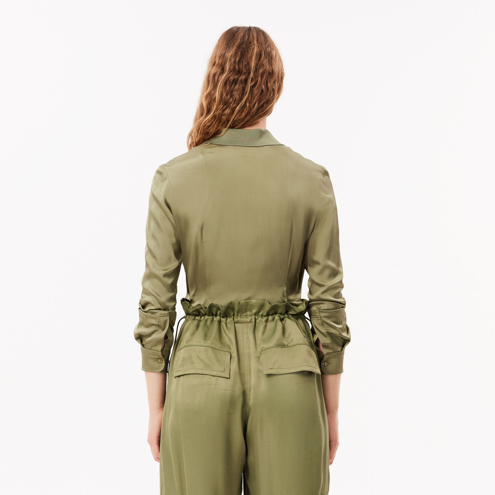 Fluid Ribbed Collar Shirt