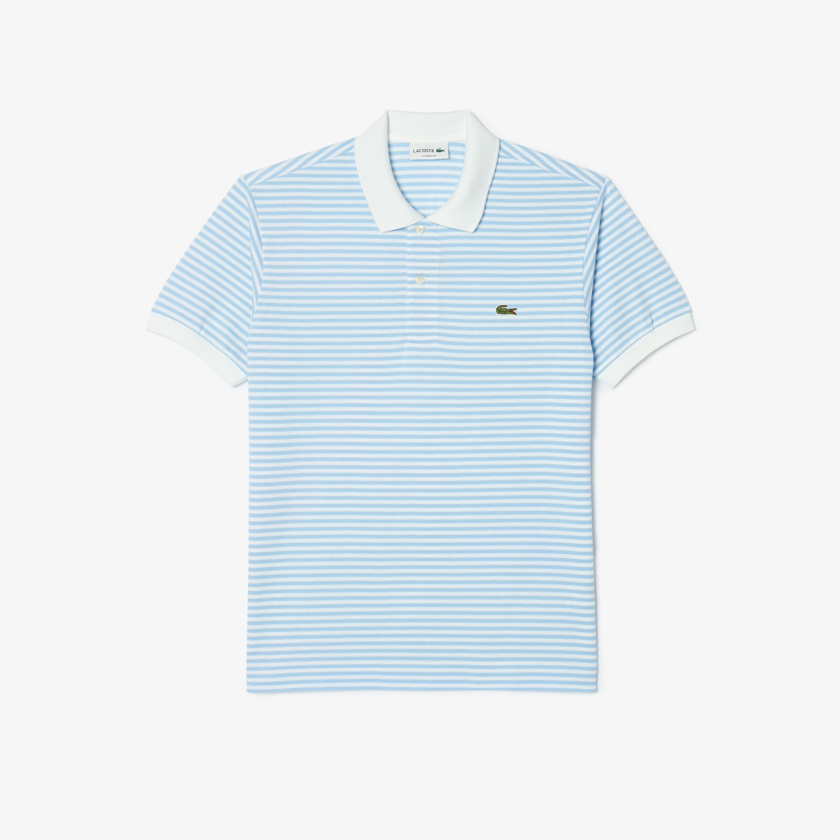 Classic Fit L.12.12 Striped Petit Pique Polo Shirt