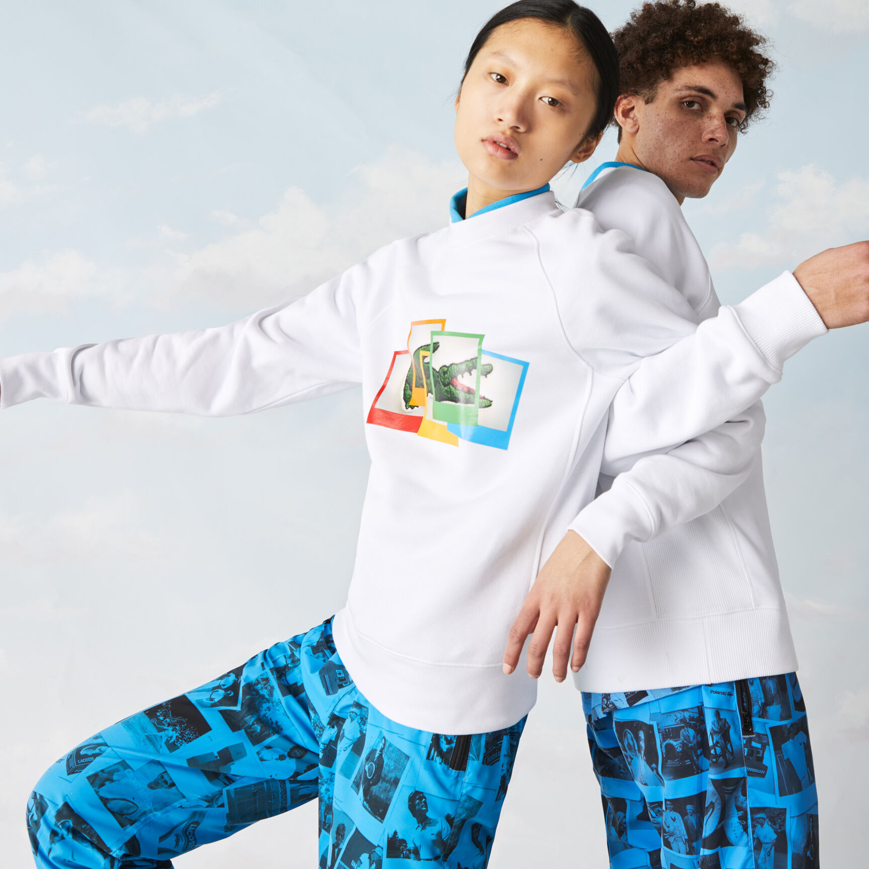 Unisex Lacoste LIVE Polaroid Collaboration Loose Fit Sweatshirt Unisex Lacoste LIVE Polaroid Collaboration Loose Fit Sweatshirt