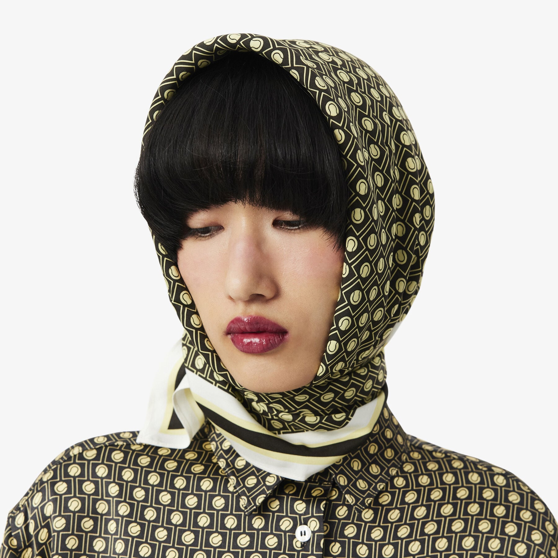 Printed Tennis Scarf lacoste printed tennis scarf