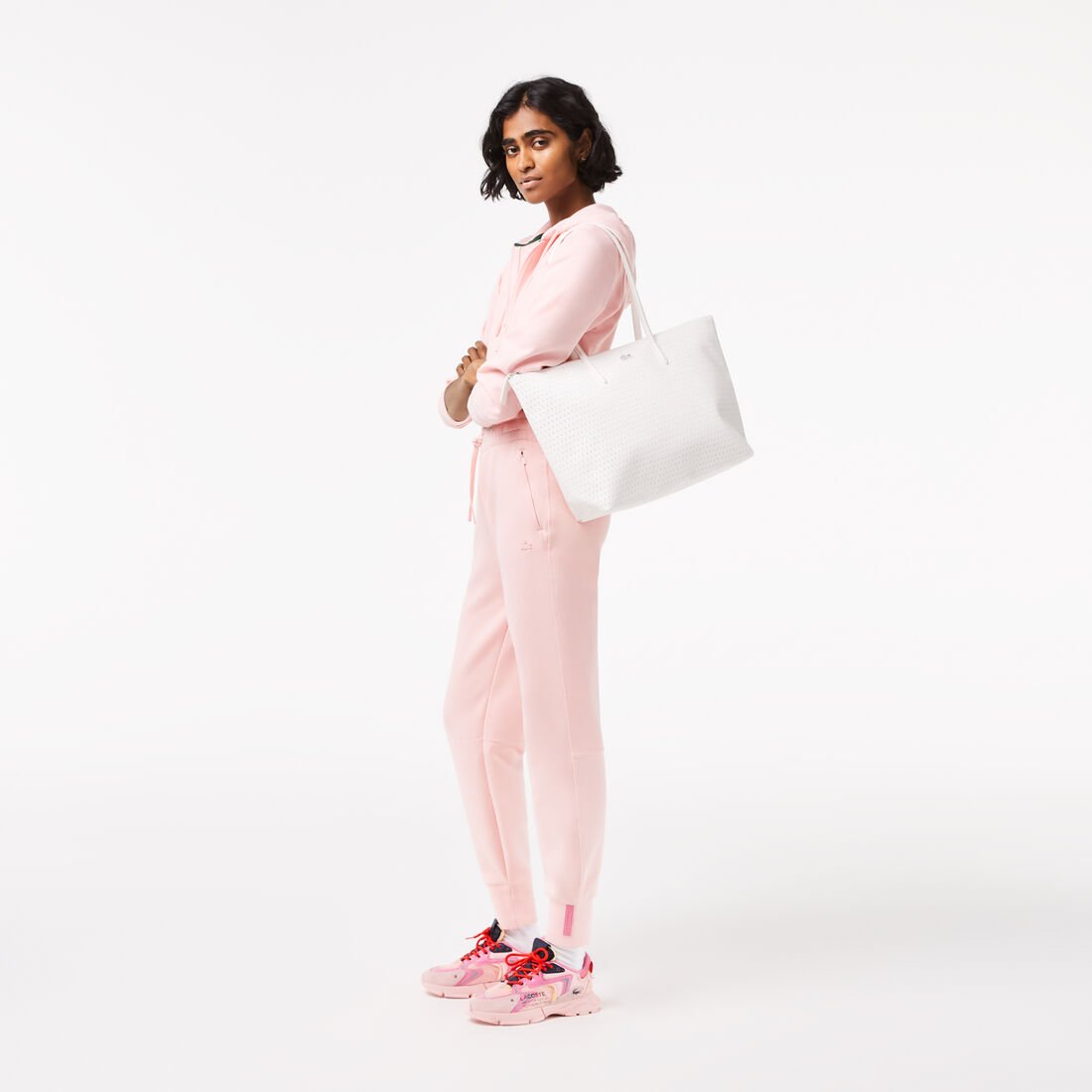 حقيبة يد لاكوست كبيرة بثقوب للنساء مجموعة L.12.12 حقيبة يد لاكوست كبيرة بثقوب للنساء مجموعة L.12.12