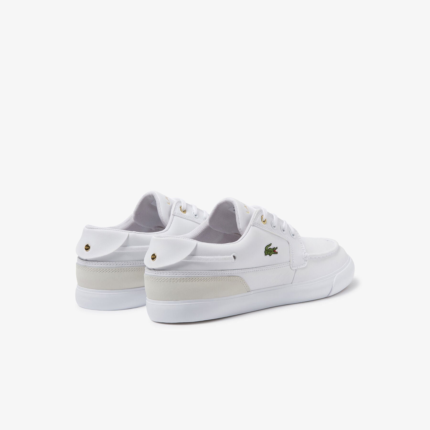 Men's Bayliss Deck Leather and Synthetic Boat Shoes lacoste men s bayliss deck leather and synthetic boat shoes