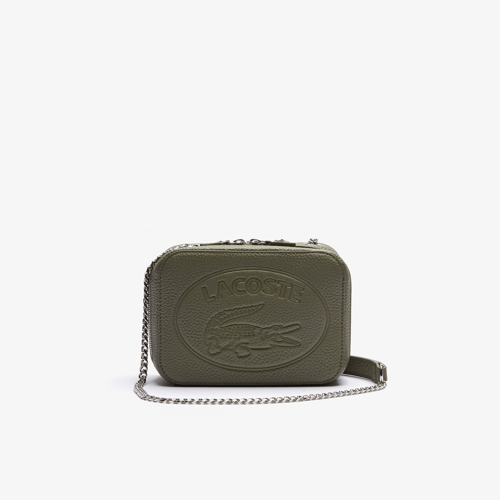 Women&rsquo;s Croco Crew Grained Leather Zip Shoulder Bag