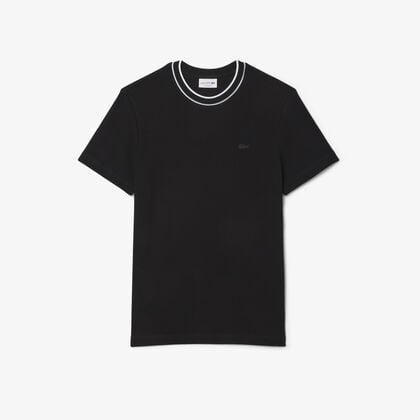 Stretch Pique Stripe Collar T-shirt