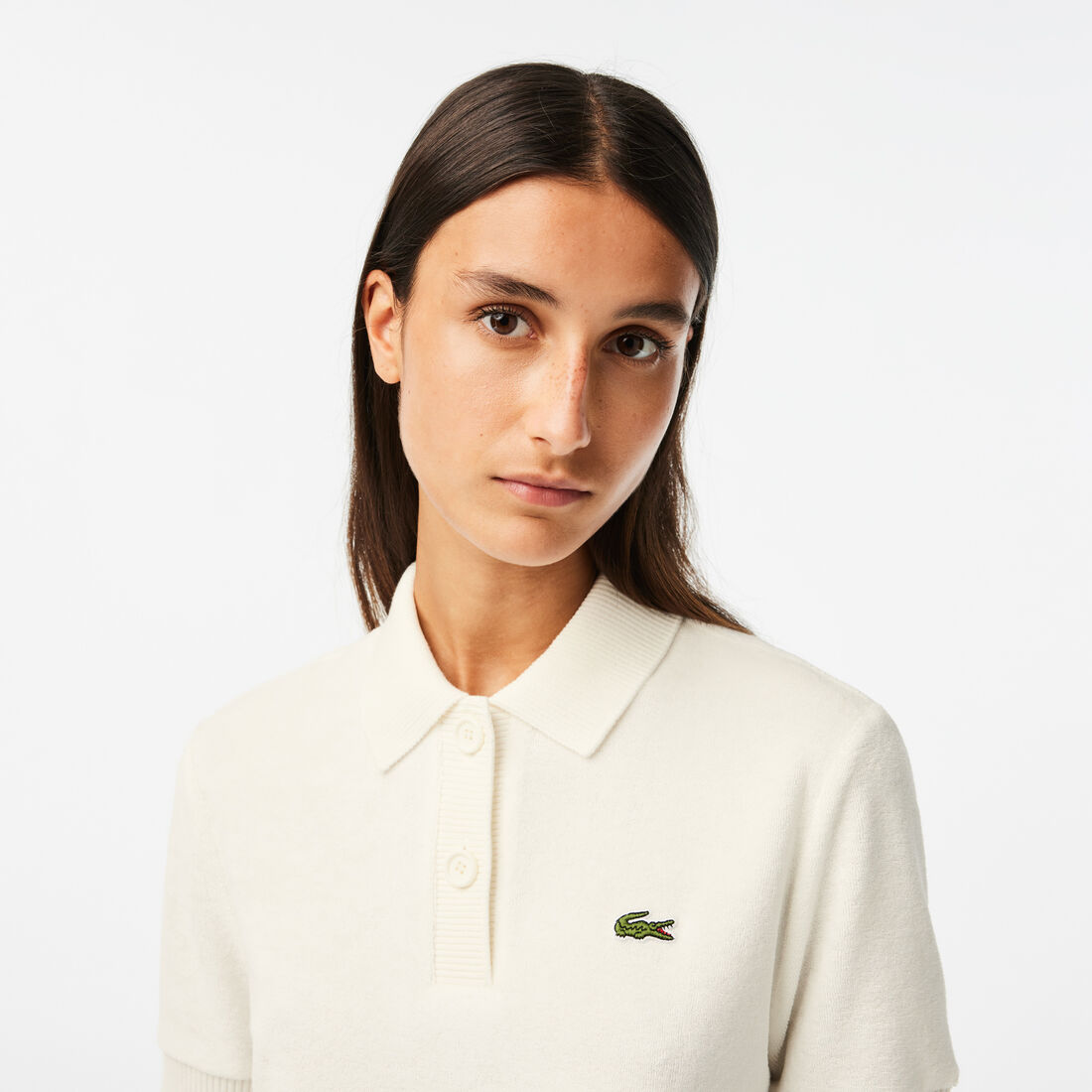 Women's Lacoste Organic Cotton Terry Polo Shirt Women's Lacoste Organic Cotton Terry Polo Shirt