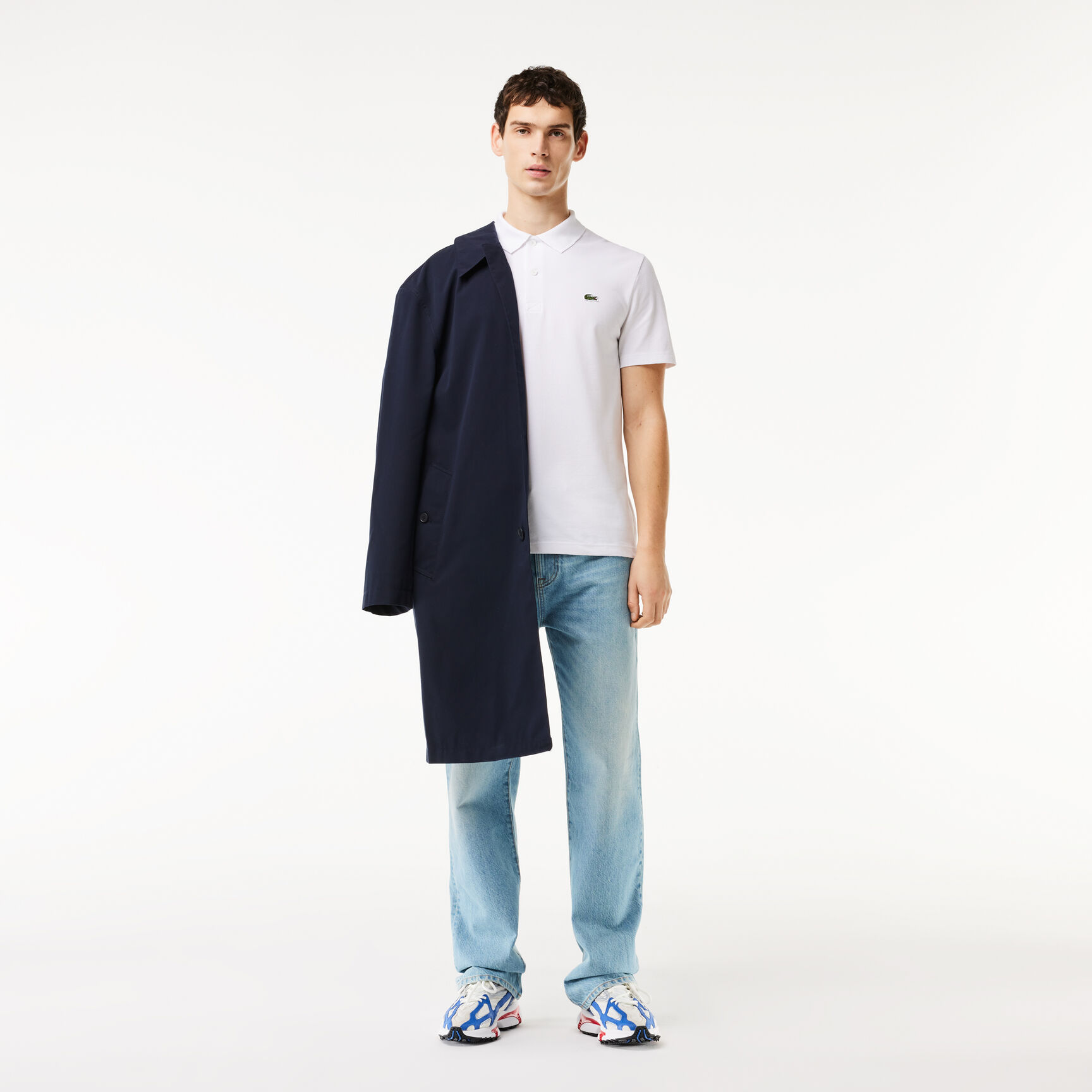 تيشيرت بولو لاكوست قطن عضوي مطاطي بقصة عادية للرجال تيشيرت بولو لاكوست قطن عضوي مطاطي بقصة عادية للرجال