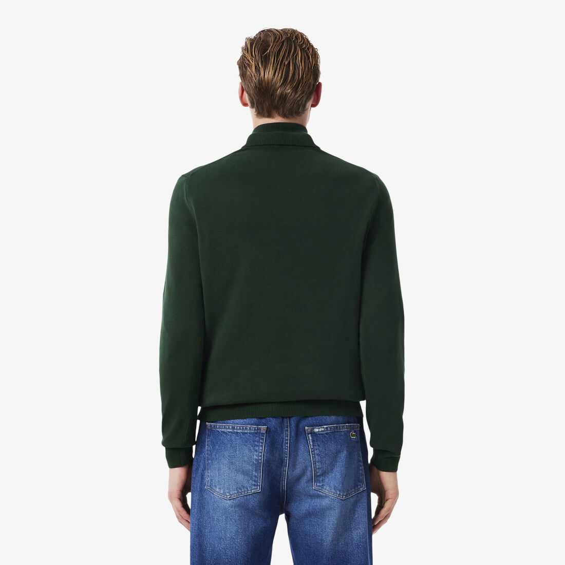 Zipped High Neck Cotton Sweater Zipped High Neck Cotton Sweater