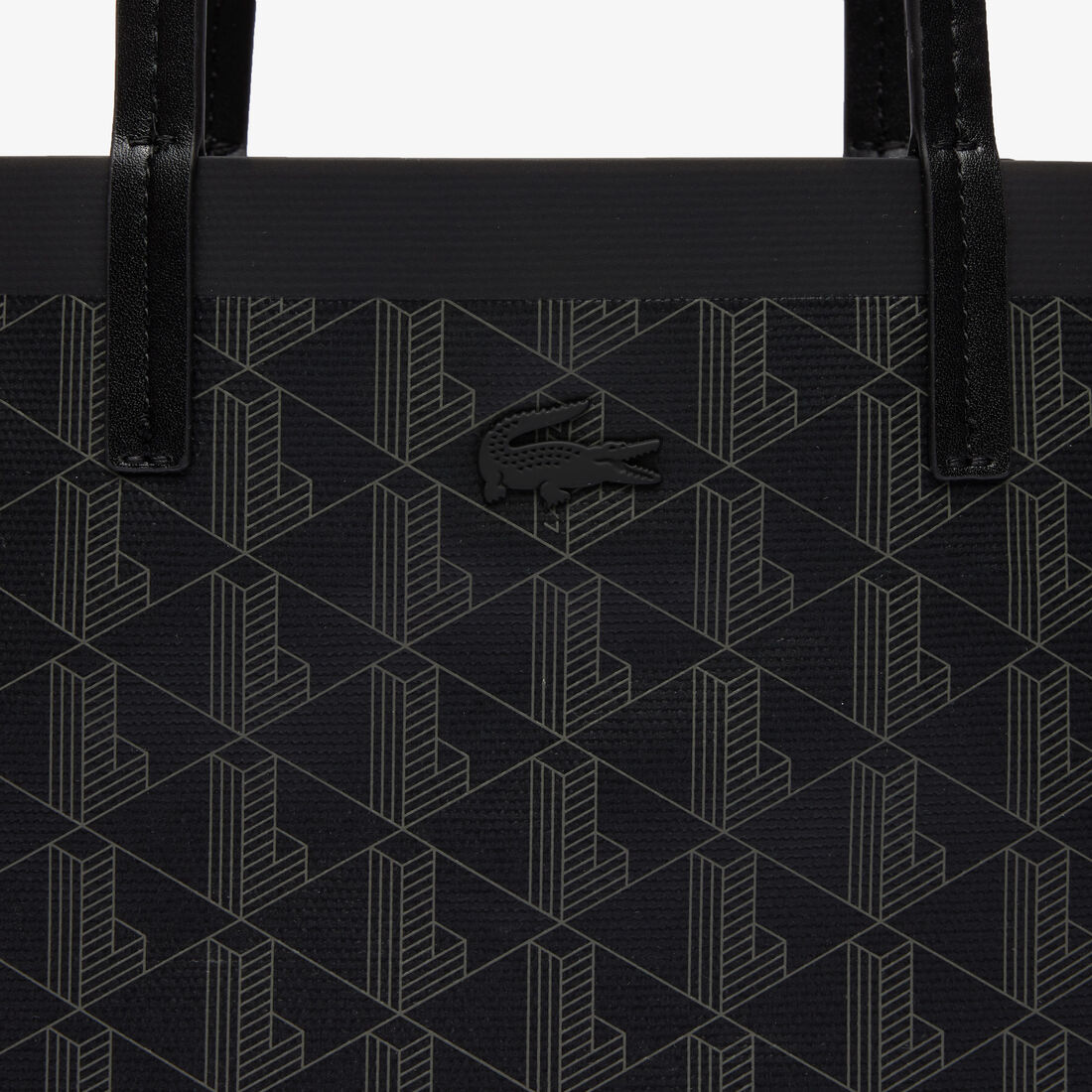 Zely Coated Canvas Monogram Small Tote Zely Coated Canvas Monogram Small Tote