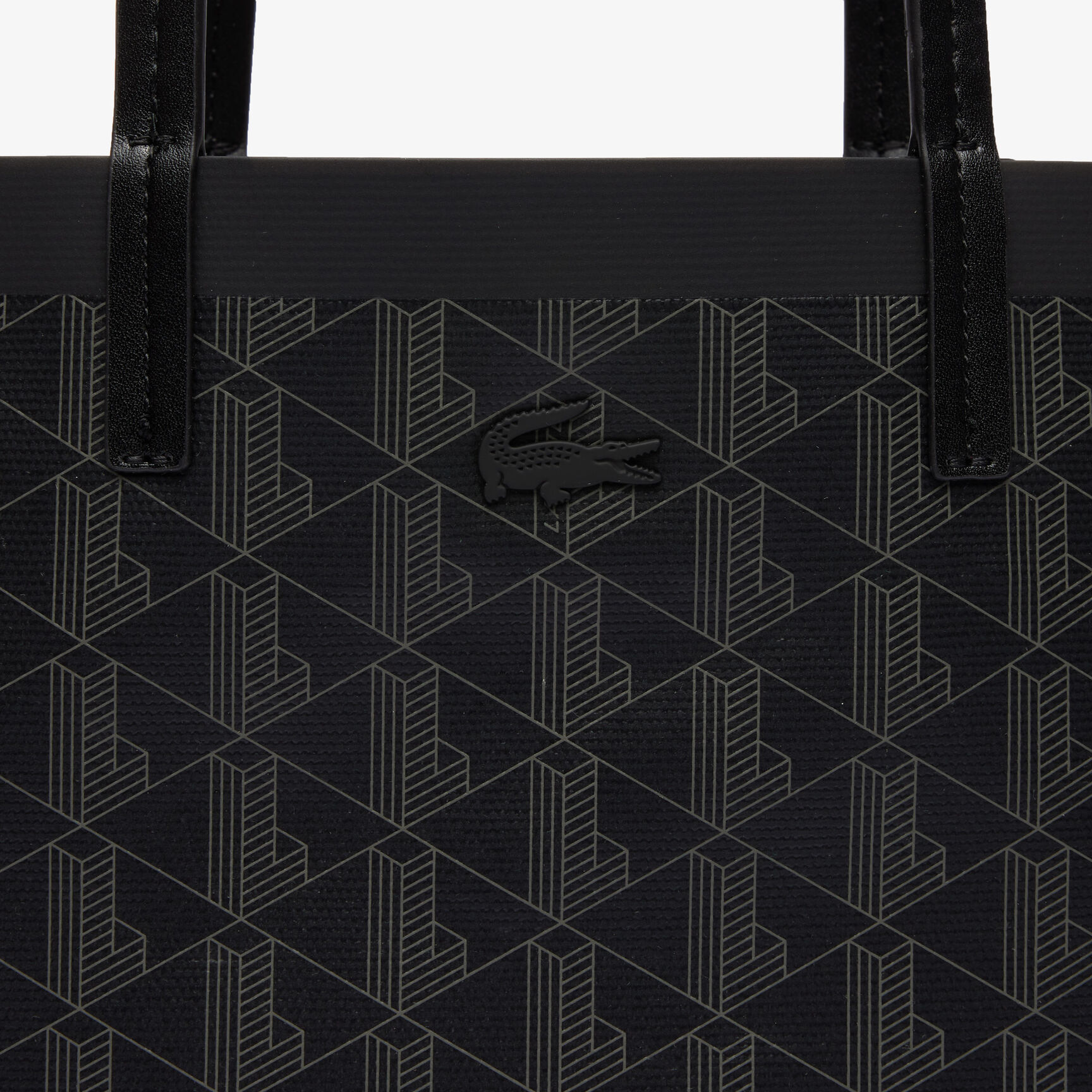 Zely Coated Canvas Monogram Small Tote Zely Coated Canvas Monogram Small Tote